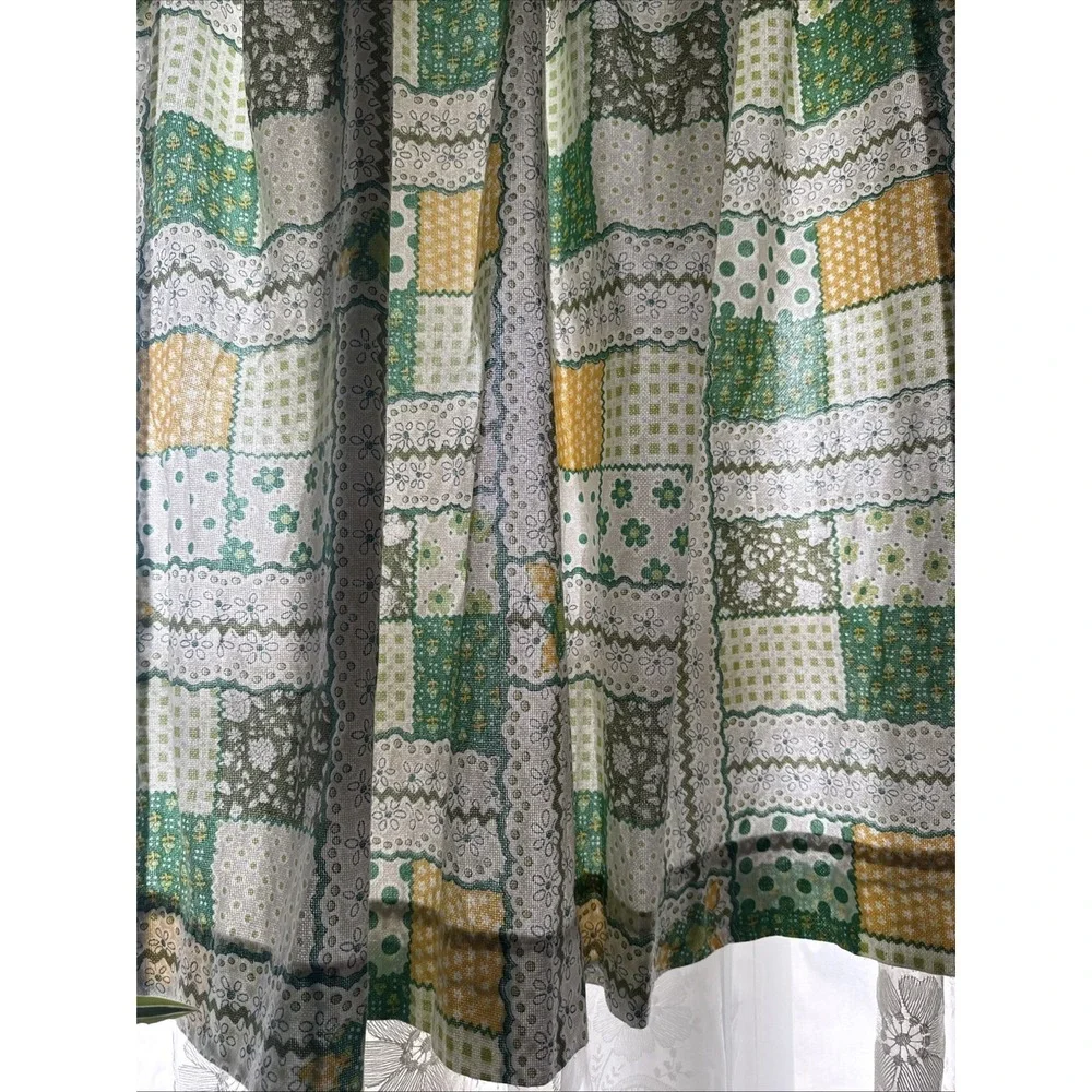 Vintage Cottage  Penney's Pleated Curtain Drapes 42